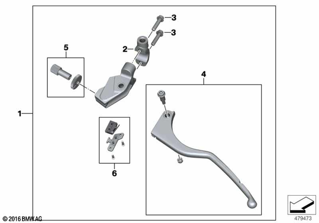 77159443011 - : Clutch Control Assembly for BMW-Motorrad Image