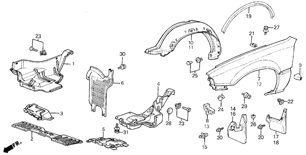 Front Fender for 1984 Honda Civic #0
