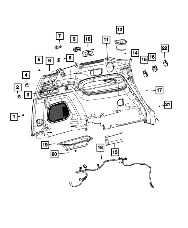 6ZZ721T5AK - Interior Trim: Quarter Trim Panel for Mopar Image