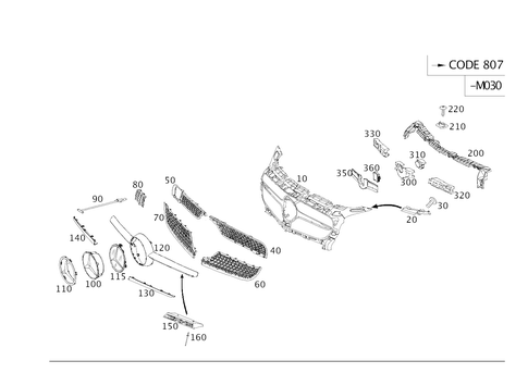 Radiator Grill for 2018 Mercedes-Benz AMG GT S #0