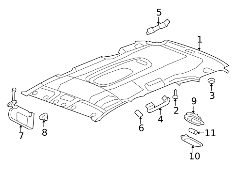 Interior Trim - Roof for 2005 Saab 9-7x #0