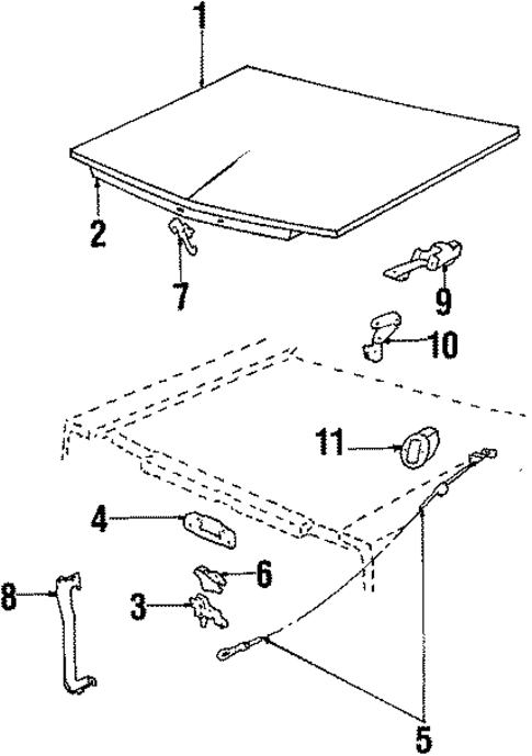 Hood & Components for 1986 Lincoln Continental #0