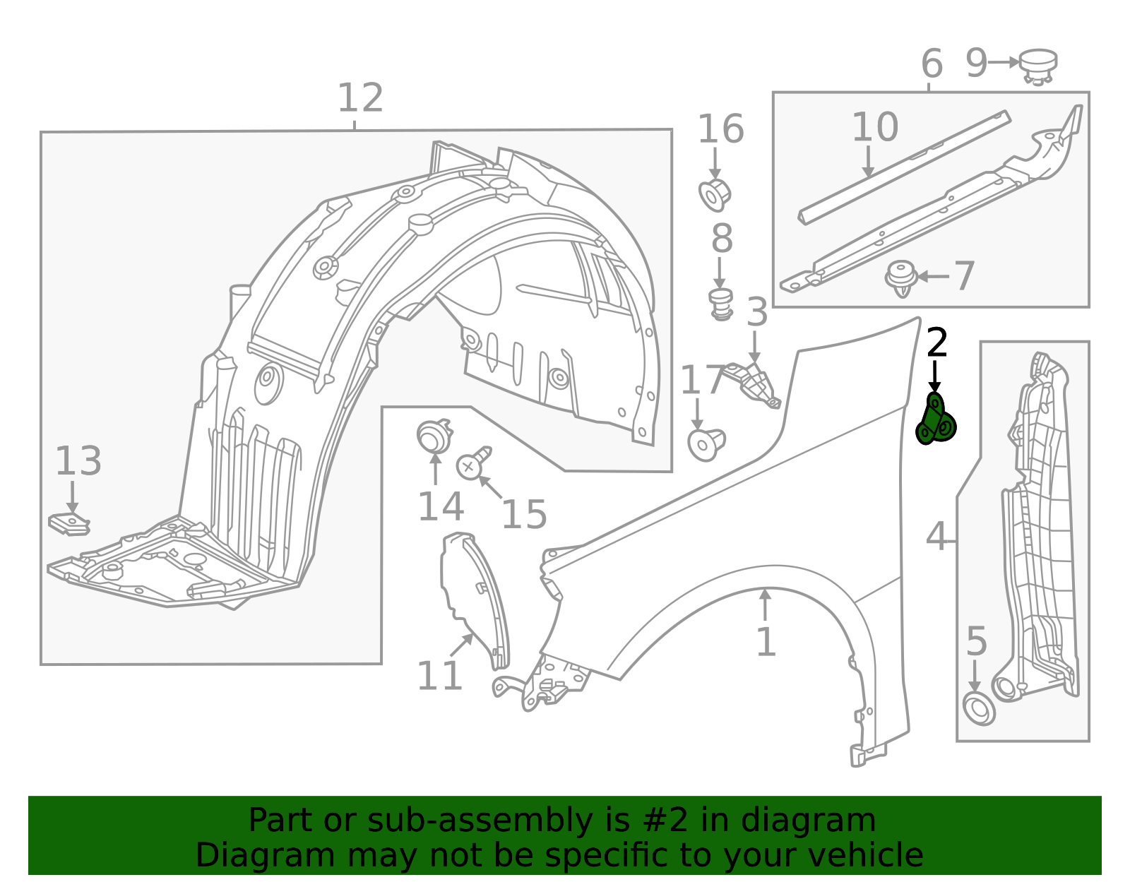 2023-2025 Honda Accord Fender Upper Bracket 60215-30A-A00ZZ