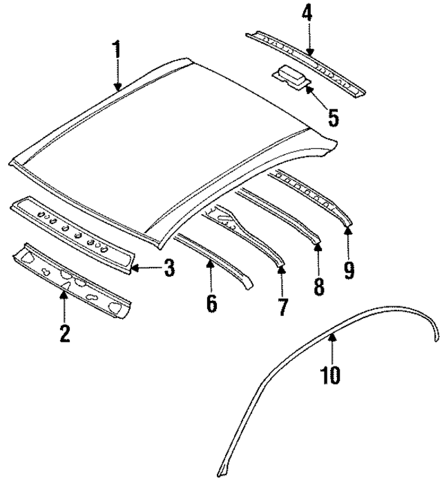 7321640U00 - Body: Front Rail Reinforcement for INFINITI: I30 Image