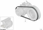 64557809801 - Engine: Ribbed V-Belt for BMW Image