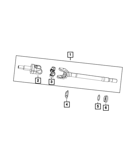 Front Axle Drive Shafts for 2009 Jeep Wrangler #0