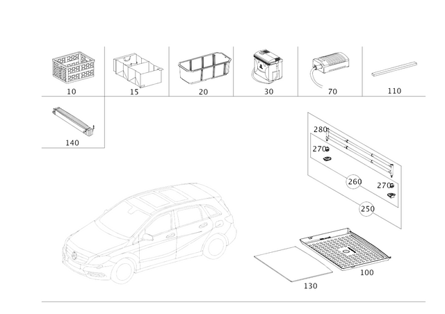 211846006264 - Luggage/Load Compartment Equipment: Frame for Mercedes-Benz Image