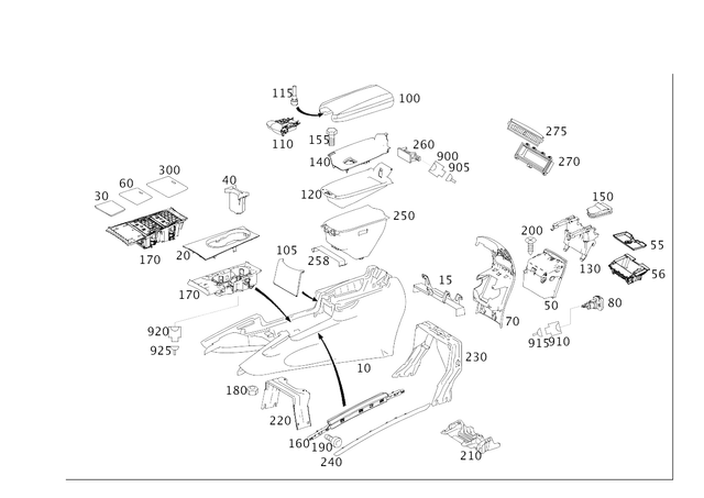 1646801052 - Panelling: Housing for Mercedes-Benz: GL320, GL550, ML320, ML350, ML450, ML500, ML550, ML63 AMG Image image