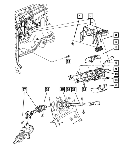 Steering Column for 2006 Dodge Dakota #0
