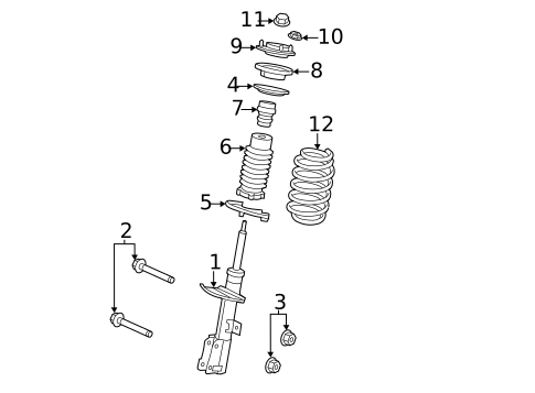 Struts & Components for 2011 Chrysler 200 #0
