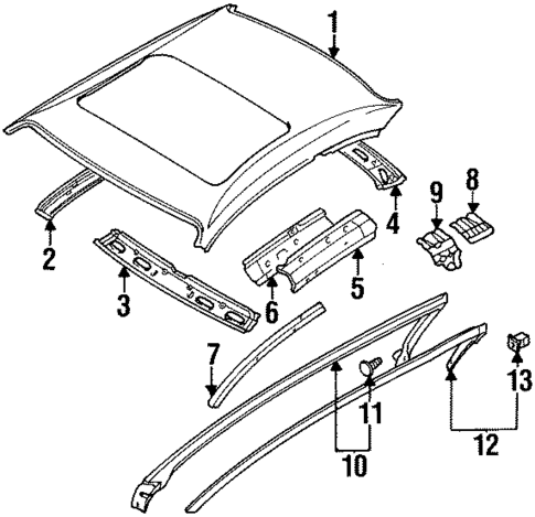 Exterior Trim - Roof for 1997 Dodge Avenger #0