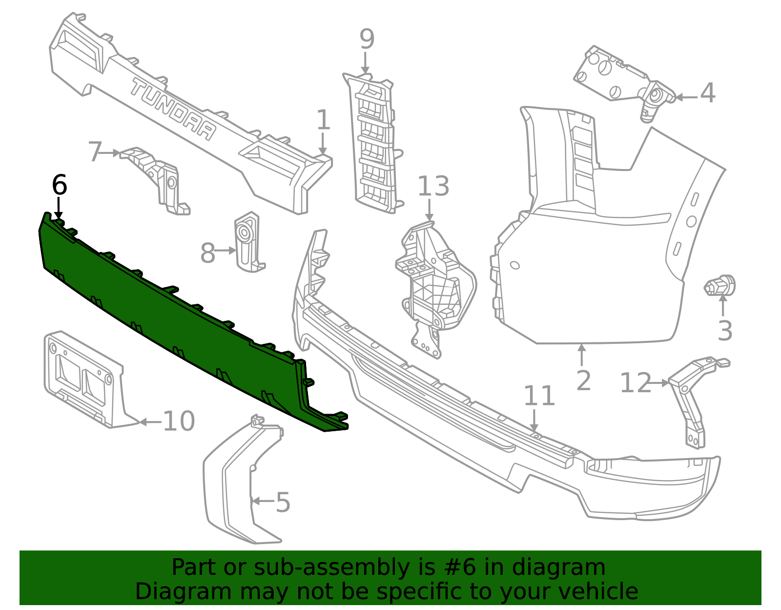 2022-2026 Toyota Tundra Valance Panel 53911-0C100 | Toyota Parts