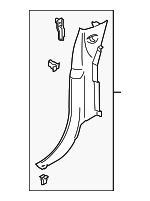 FL3Z16278D12AD - Body: Rear Pillar Trim for Ford: F-450 Super Duty Image