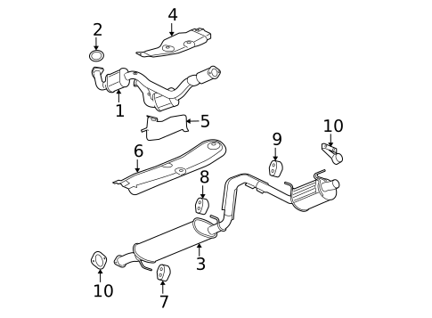 Exhaust Components for 2007 Chevrolet Trailblazer #0