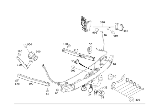 Trailer Coupling for 2013 Mercedes-Benz C300 #0