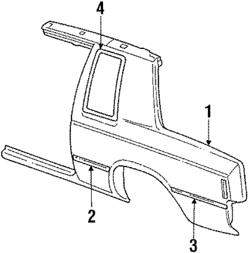 Exterior Trim - Quarter Panel for 1986 Dodge Aries #1