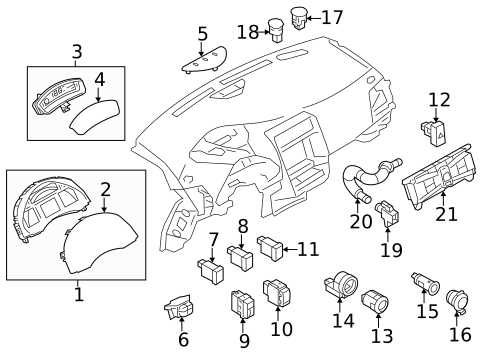 Headlamp Components for 2011 Nissan LEAF #1