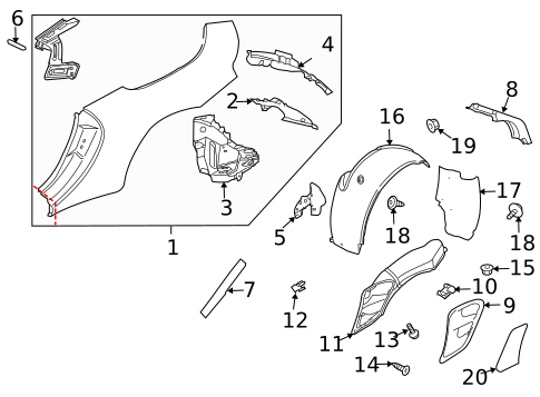 Exterior Trim - Quarter Panel for 2012 Porsche 911 #2