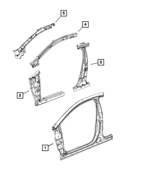 Aperture Panel and Pillar Supports for 2017 Chrysler 200 #1