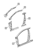 68104297AC - Body Sheet Metal Except Doors: Body Side Aperture Front Reinforcement, Left for Mopar Image