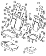 WD041DVAA - Interior Trim: Rear Seat Back for Jeep: Liberty Image