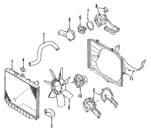 Radiator & Components for 1993 Isuzu Rodeo #1