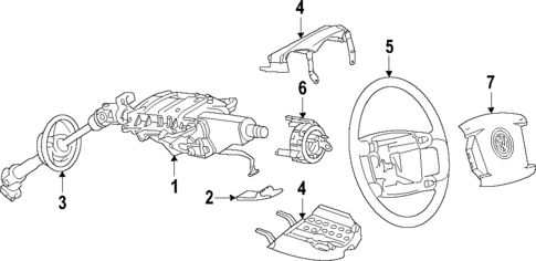 Steering Column for 2010 Volkswagen Touareg #0