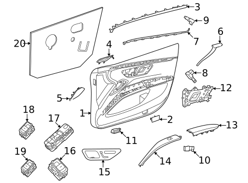 Interior Trim - Front Door for 2024 Mercedes-Benz CLE300 #0