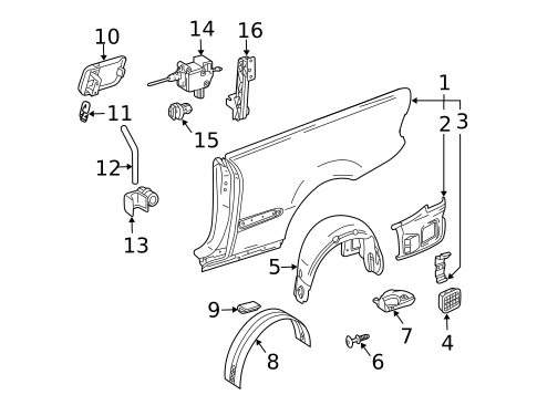 Quarter Panel & Components for 2006 Mercedes-Benz CLK55 AMG #0