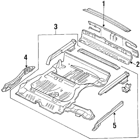 Rear Body for 1985 Mazda GLC #1