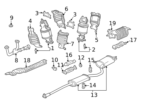 Exhaust Manifold for 2008 Honda Pilot #0