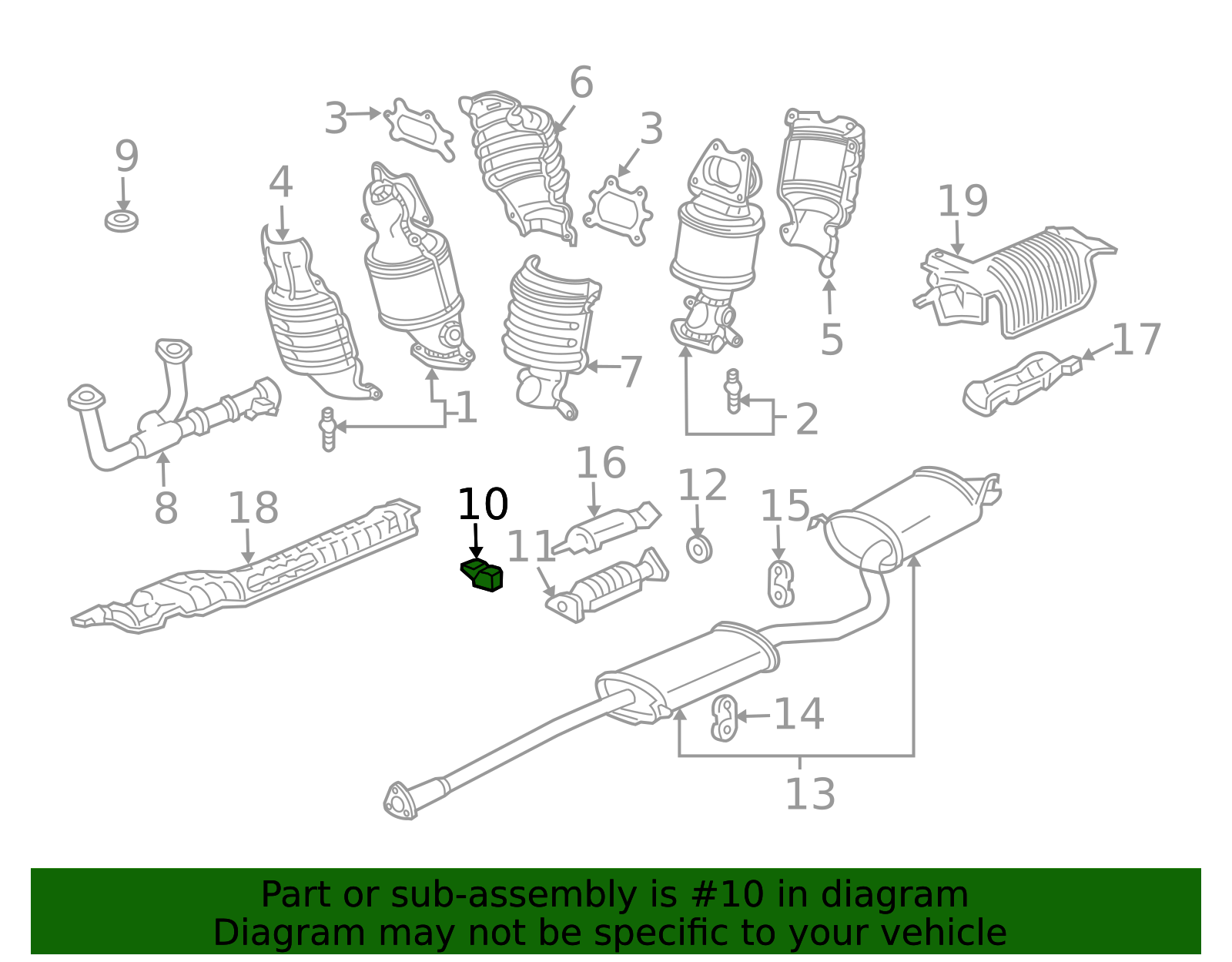 18215-S3V-A01 - Exhaust System Hanger 2003-2014 Honda | Honda Parts Online