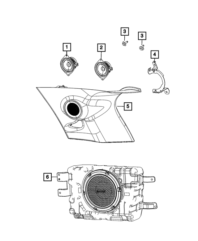 68419898AA - Electrical: Speaker Bracket, Right for Mopar Image image