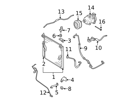 Condenser, Compressor & Lines for 2009 Toyota 4Runner #0