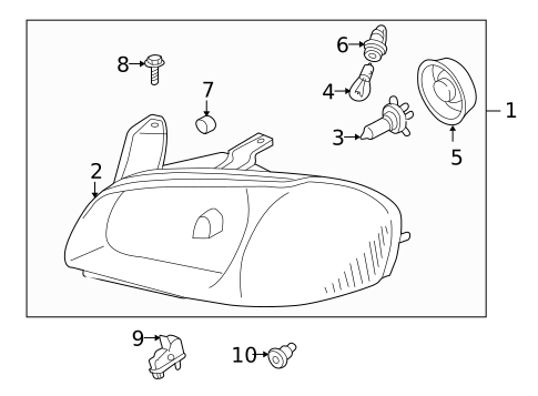 Headlamp Components for 2001 Nissan Maxima #0