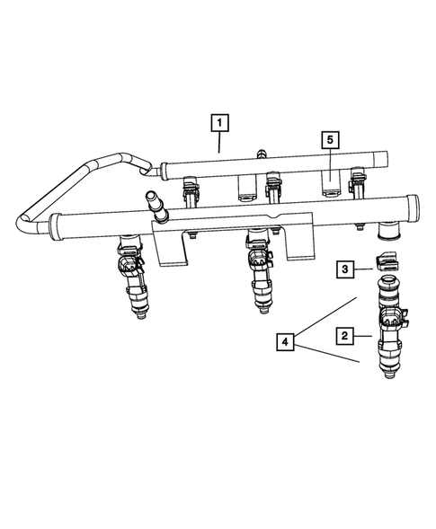 Fuel Rail and Injectors for 2009 Dodge Durango #0