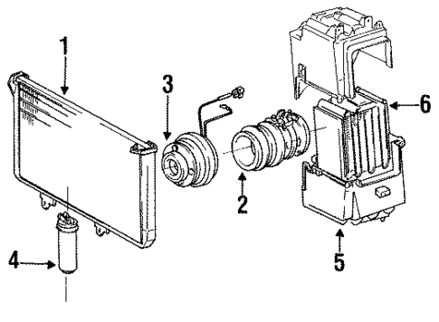 Condenser, Compressor & Lines for 1986 Toyota Van #0