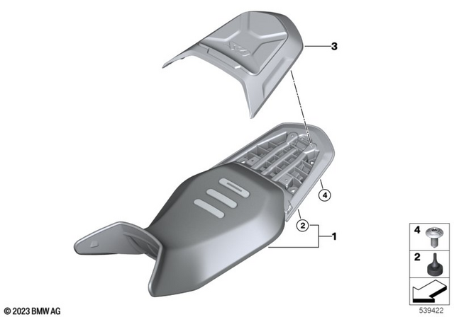 77347914522 - Ergonomics &amp; Comfort: Seat Black Sport -  for BMW-Motorrad Image