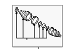 1K0498099J - Suspension: Outer Joint Assembly for Volkswagen Image