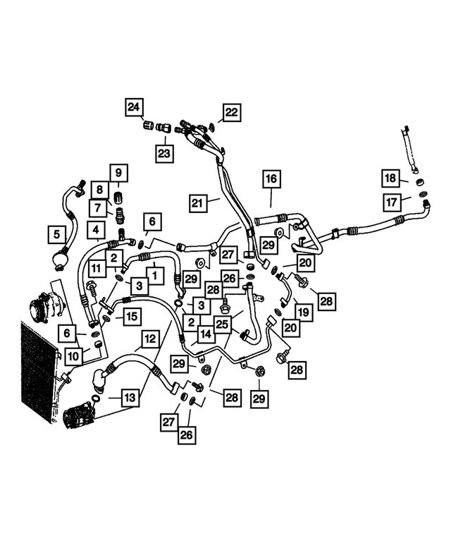 68012744AA - Air Conditioners and Heaters: A/c Line for Dodge: Sprinter 2500, Sprinter 3500 Image