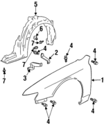 60211SY8A00ZZ - Body: Fender for Acura Image