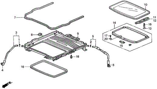 Sliding Roof for 1998 Acura CL #0
