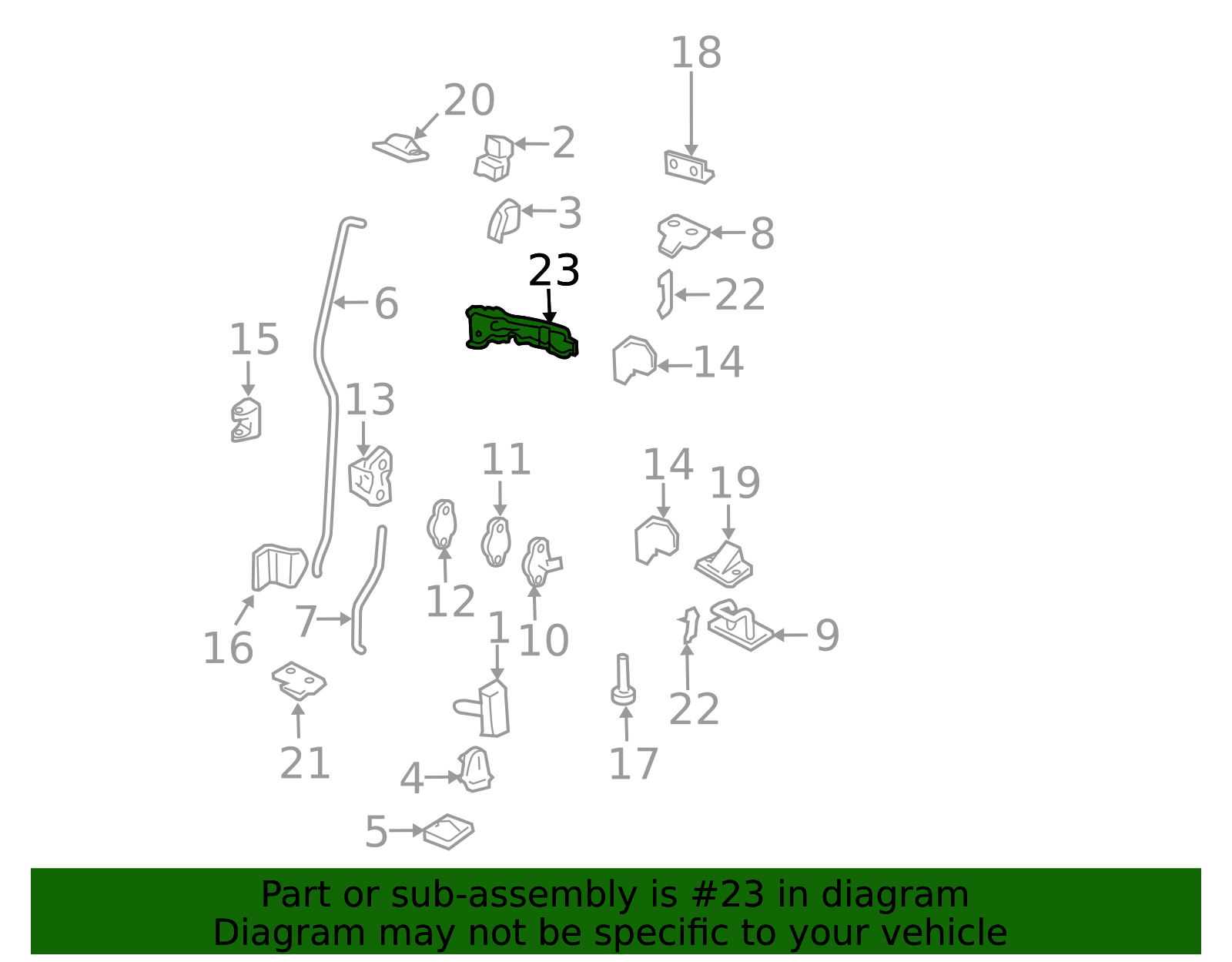 15806151 - Rear Side Door Check Link 2003-2025 GM | GM Parts