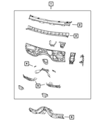 68031074AB - Body Sheet Metal Except Doors: Plenum Panel for Mopar Image