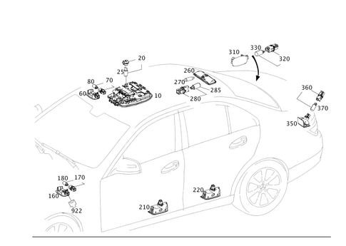 Interior Lamps for 2010 Mercedes-Benz C 350 #0