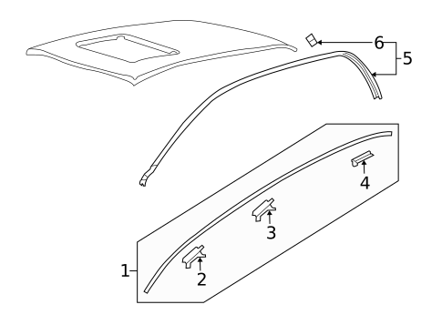Exterior Trim - Roof for 2008 Kia Amanti #0