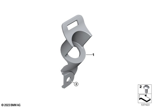 46635A875B6 - General Electrical System: Bracket, Usb Socket -  for BMW-Motorrad Image