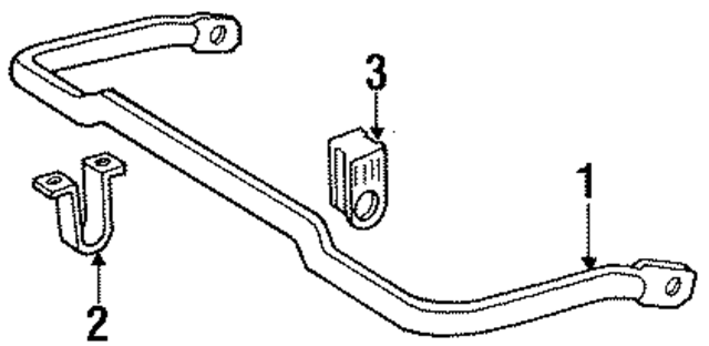 FOTZ5486A - Suspension: Stabilizer Bar Bracket for Ford: Bronco II, Ranger Image