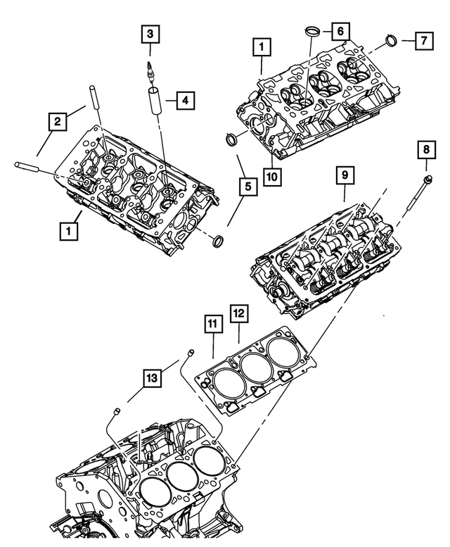 RL792925AA - 3.5L Gas; Engine: Cylinder Head, Right &amp; Left for Mopar Image