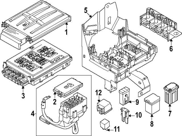 PC3Z14A254B - Electrical: Fuse Box Bracket for Ford: F-250 Super Duty, F-350 Super Duty, F-450 Super Duty Image